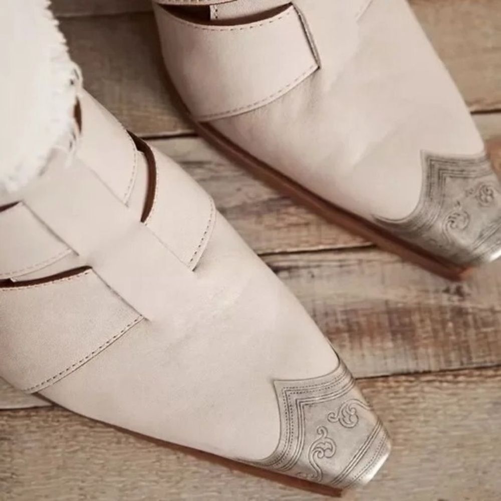 Free People Brayden Fisherman Boot White Ivory EU 40 US 10 - Picture 3 of 12
